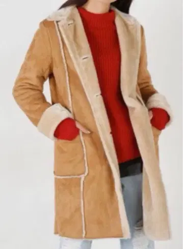 moussy 마우지 페이크 무스탕 코트