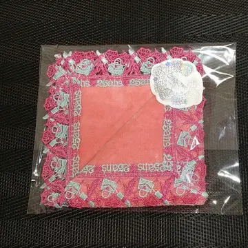 치카자와 레이스 25ans 코랄 핑크 타월 손수건