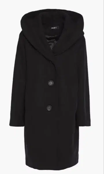 DKNY 브러쉬드 울 혼방 코트