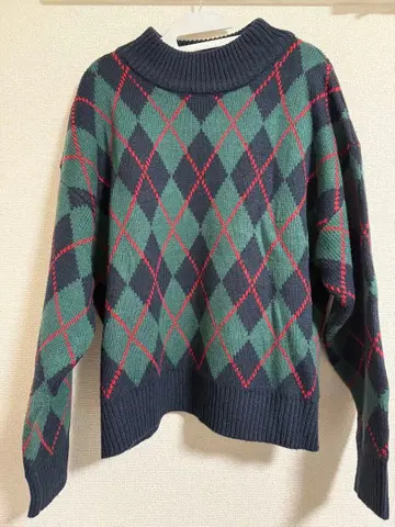 PUNYUS 아가일 무늬 스웨터