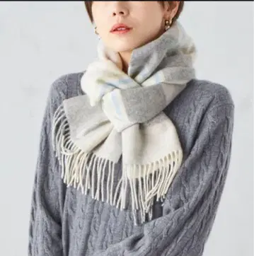쉽스 체크 리버서블 캐시미어 머플러