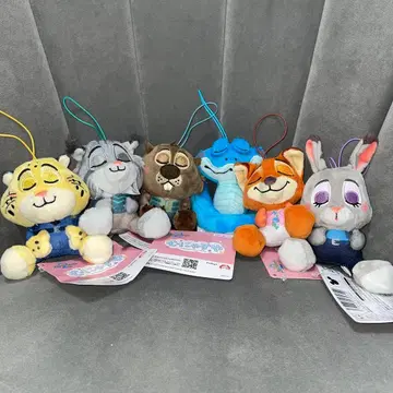 주토피아 므냐스야 마스코트 봉제 인형 디즈니 닉 주디 6종