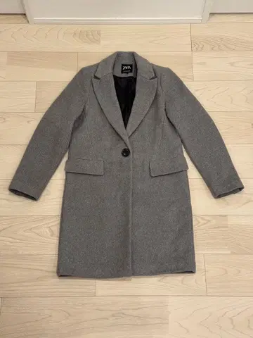 [ XS 사이즈 ] ZARA 그레이 체스터 코트 롱 코트 자라