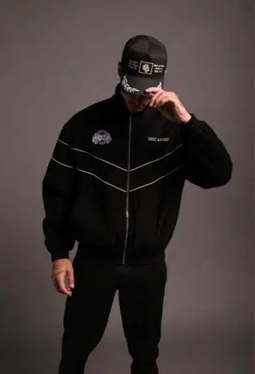 corduroy balboa jacket in black 2XL