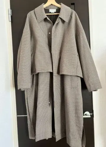 YOKE 3way 체크 코트 브라운