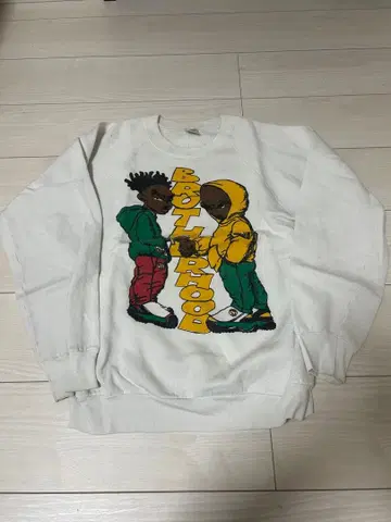 90s Black Stuff 프린트 맨투맨