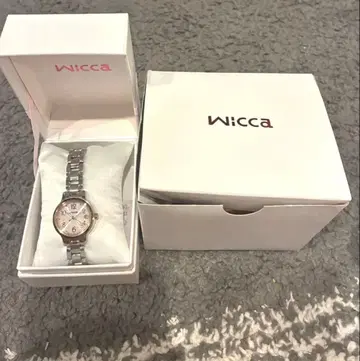 Wicca 실버 핑크 골드 손목시계 박스 포함