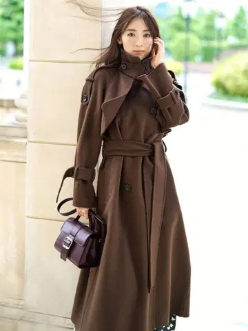 스나이델 우로카시미어 스탠드 카라 코트 IVR 사이즈 0