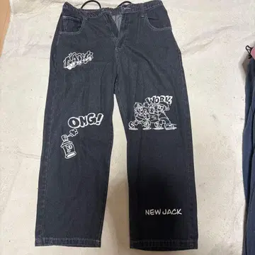 NEW JACK 블랙 데님 팬츠