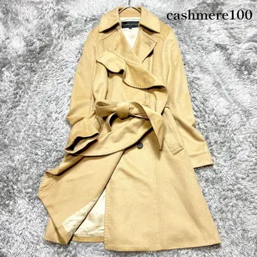 시트러스노츠 캐시미어 100% 프릴 벨트 코트 M 상당 컨디션 최상