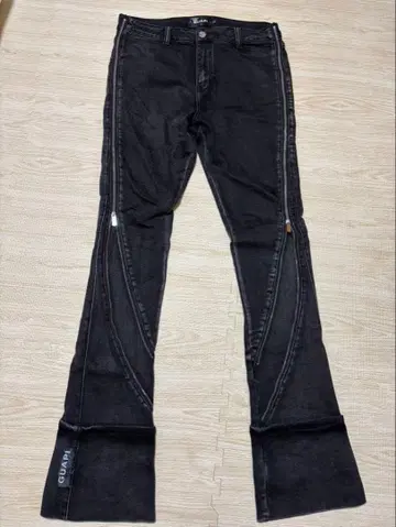 레어 GUAPI 블랙 플레어 데님 팬츠 34