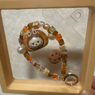 POPBEAN 러브브 빵 모양 키링 스트랩