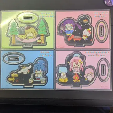 유루캠 x 산리오 아크릴 스탠드 4종 (린, 나데시코, 치아키, 아오이)