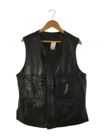 CLAMP 클램프 택 포함 새상품 카우 레더 집업 베스트