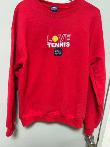 LOVE TENNIS 맨투맨 빨간색