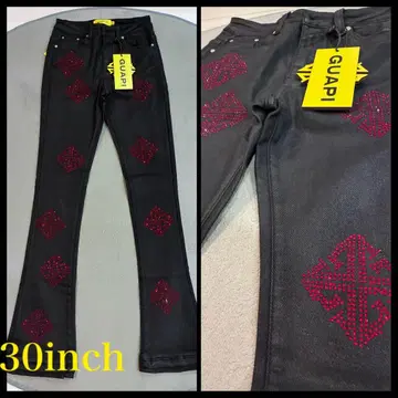 GUAPI 블랙 플레어 팬츠 큐빅 30inch