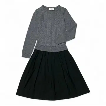 [새상품급] ROPE 케이블 니트 원피스 S 이소재 도킹 플레어
