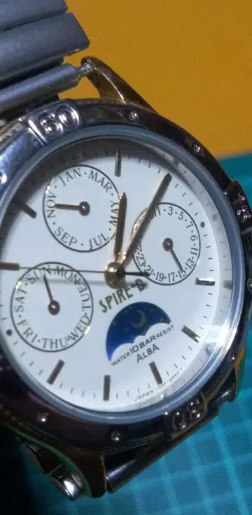 ALBA SPIRE-D 손목시계 문페이즈 작동품