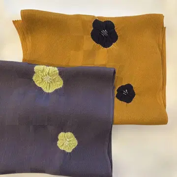 에리슈 린다시 오비 장식 천 2장 세트 황토색, 가지색