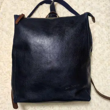 [선착순] jirosso 지로소 일본제 네이비 천연 가죽 백팩