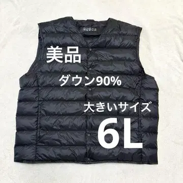 새상품급 빅 사이즈 6L 다운 베스트 블랙 발수 워셔블 다운 90%