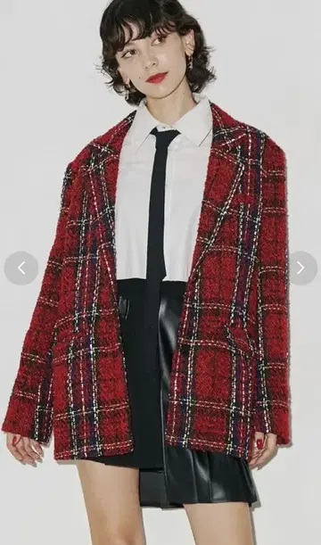 jouetie 빨간색 체크 자켓