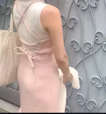 데이시 핑크 라메 원피스