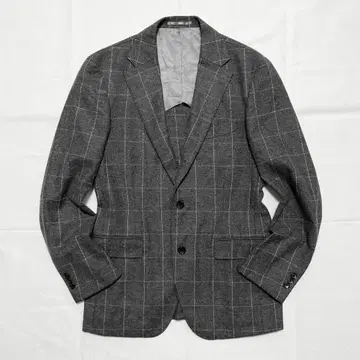 컨디션 최상 EDIFICE 에디피스 자켓 그레이 체크 울 44