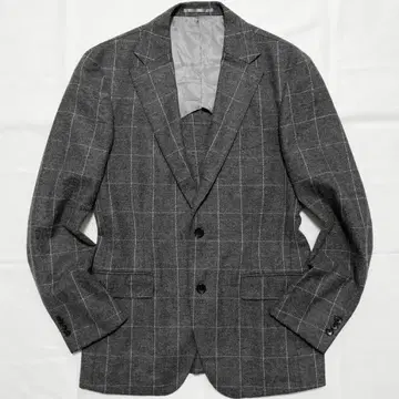 컨디션 최상 EDIFICE 에디피스 자켓 그레이 체크 울 44