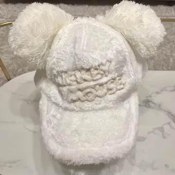 공식 디즈니 폼폼 귀 달린 팬 캡 보아 모자 화이트