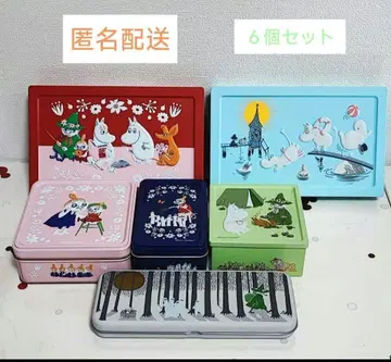 무민 캐릭터 빈 캔 6개 세트