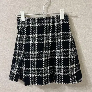 NOMAE 체크 턱 미니 스커트