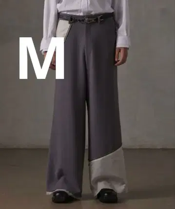 [ GRANCY ] 리버스 레이어드 디자인 슬랙스