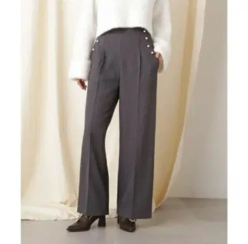 센터 프레스 와이드 팬츠