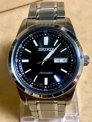 SEIKO 자동 와인딩 손목시계 블랙
