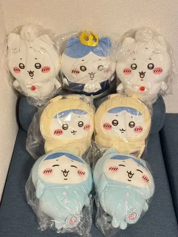 치이카와 BIG 봉제 인형 하치와레 7종 세트 파자마 비 오는 날 생일