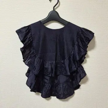 BUNON 부논 실크 리본 자수 탈착식 옷깃