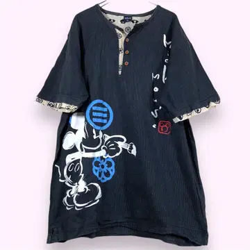 Disney 반팔 티셔츠 블랙 면 100% [ LL ]