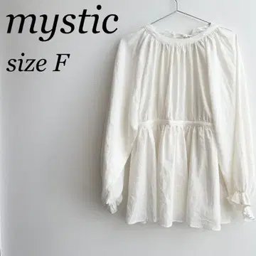 mystic 백리본 블라우스 화이트 셔츠 size Free