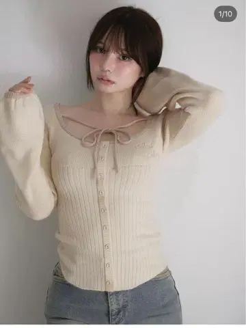andmary Sonique knit tops ivory