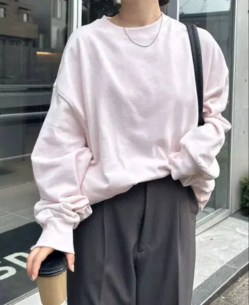 andme 긴팔 트레이닝복 쭈리 라이트핑크