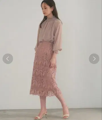 ANAYI 페이즐리 케미컬 레이스 타이트 스커트 34