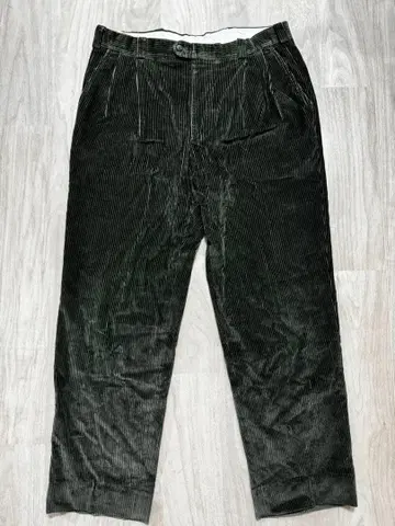 밀리터리 그린 코듀로이 와이드 팬츠 구제 의류