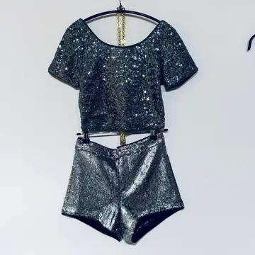 실버 스팽글 셋업