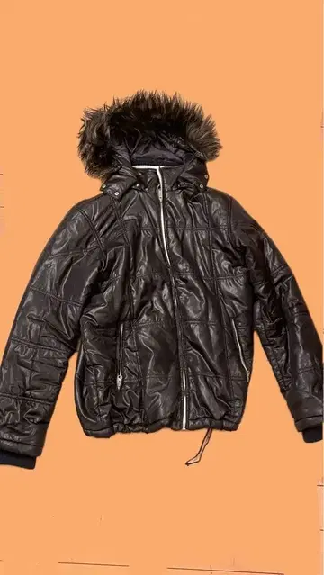 y2k 시크 스타일 퍼 다운 블랙 드로 코드 포함