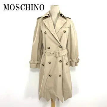 LA8977 모스키노 트렌치코트 베이지 폴리에스테르 면 USA4