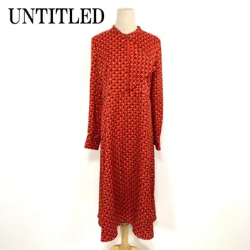 LA8979 언타이틀 롱 원피스 빨간색 레드 올 패턴 폴리에스테르 4