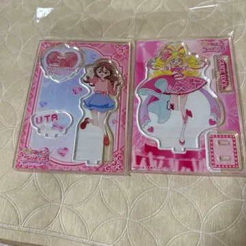 프리큐어 큐어 아이돌 아크릴 스탠드 사쿠라 우타 피규어 2개 새상품