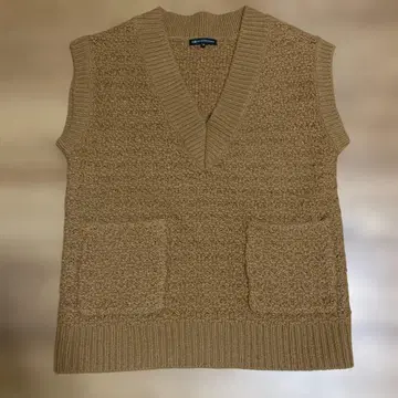 23구 트위드 니트 베스트 지레 38 브라운