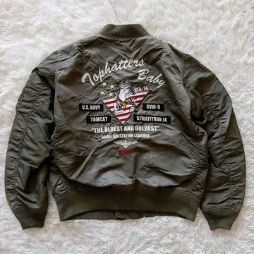 2XL AVIREX 톰캣 MA-1 플라이트 자켓 블루종